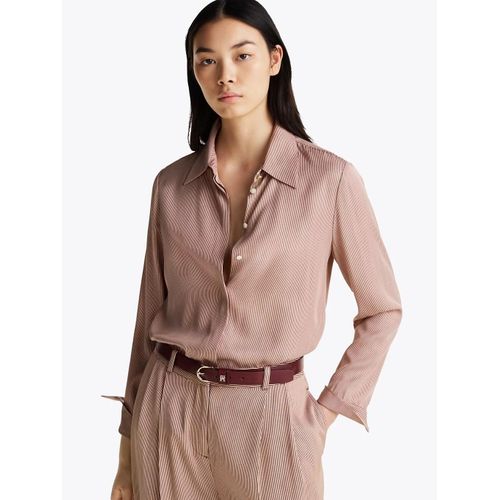 Chemise Coupe Standard À Poignets Resserrés Fluid Viscose Regular Ls Shirt/Pin Stp Red - 36