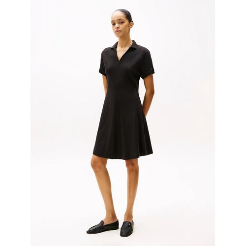 Robe Polo Courte Moulante Et Évasée Lyocell Open-Nk F&f Polo Dress/Black - Xs