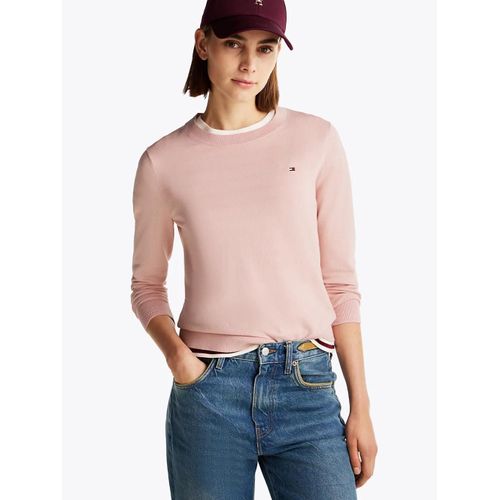Pull À Col Ras-Du-Cou Co Jersey Stitch C-Nk Ls Swt/Light Pink - Xxs