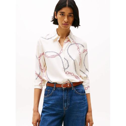 Chemise Décontractée À Boutons Dorés Soft Viscose Regular Ls Shirt/Flag Chain Wave/ Rwb Calico - 46