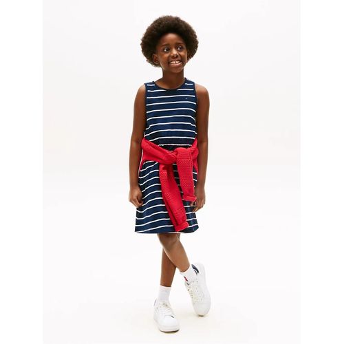 Robe Sans Manches En Lin Mélangé Linen Jersey Dress Slvls/Dark Night Navy Stripes - 128 Cm
