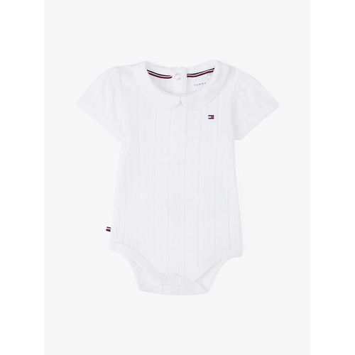 Body En Maille Pointelle À Manches Courtes Essential Pointelle Body Ss/White - 74 Cm