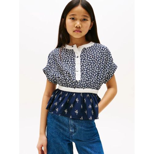 Chemisier À Motif Floral Et Taille Peplum Flower Blouse Ss/Dark Night Navy Aop - 122 Cm