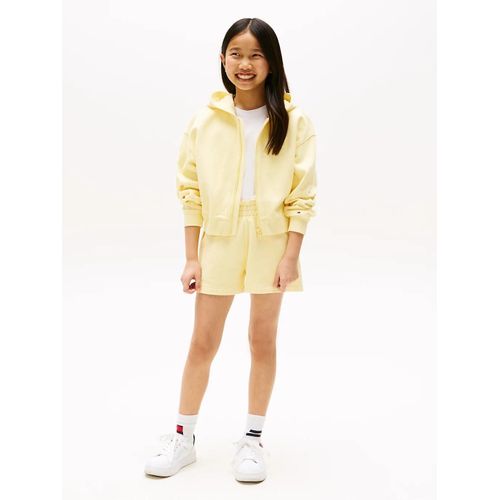 Short De Jogging À Volants À La Taille Tommy Tonal Flag Sweatshort/Citronella - 164 Cm