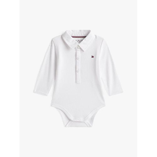 Body Côtelé À Col Et Manches Longues Rib Body Ls/White - 68 Cm