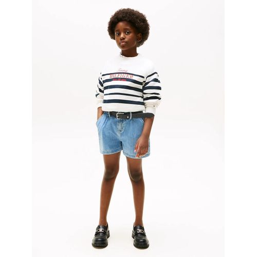 Short En Denim À Jambe Ample Wide Short Pleats/Drapey - 98 Cm