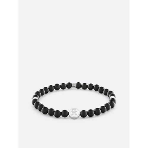 Bracelet De Perles En Onyx À Monogramme Th Th85-Men Beads Bracelet/Black