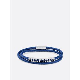 Bracelet En Cuir Tressé Bleu Bryan Bracelet/Blue