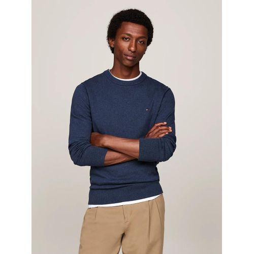 Pull Avec Cachemire À Col Ras-Du-Cou Pima Org Ctn Cashmere Crew Neck/Aegean Sea Heather - Xxxl
