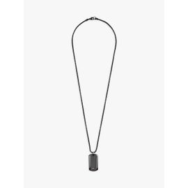 Collier Plaque D'identification Plaqué Ion Jameson Necklace/Black
