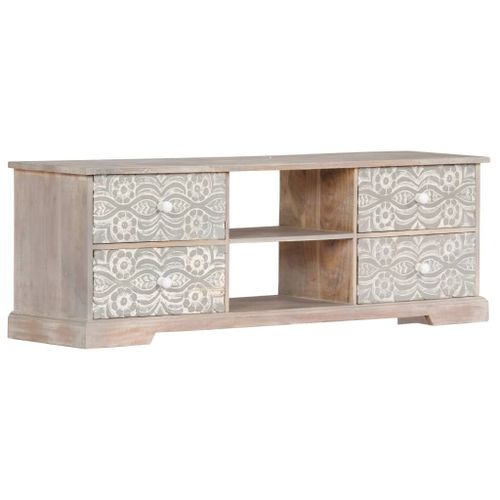 Vidaxl Meuble Tv 120x30x40 Cm Bois D'acacia Massif