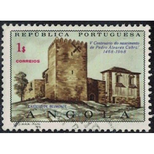 Angola 1968 Oblitéré Castelo De Belmonte Château Pedro Alvares Cabral Y&T Ao 552 Su