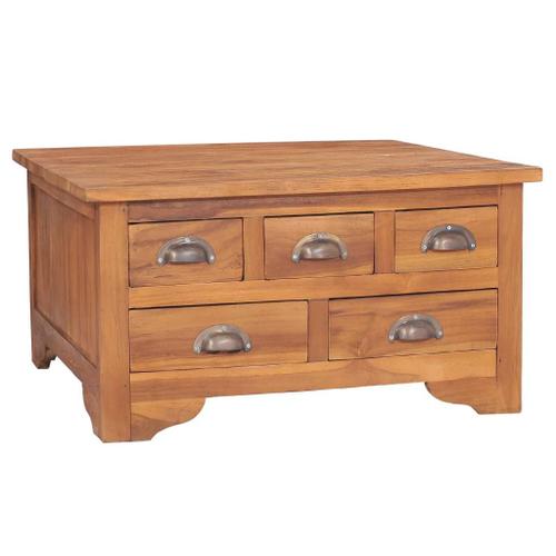 Vidaxl Table Basse Avec Dessus Rabattable 65x65x35 Cm Bois De Teck