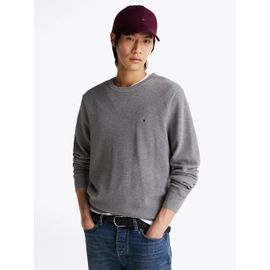 Pull En Maille Alvéolée À Col Ras-Du-Cou Essential Structure Crew Neck/Grey - Xs