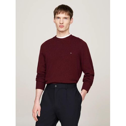 Pull En Pure Laine À Col Ras-Du-Cou Lambswool Crew Neck/Deep Rouge Heather - Xxl