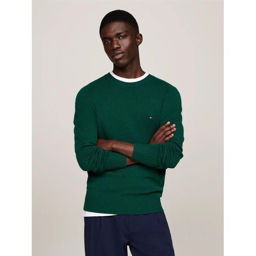 Pull En Pure Laine À Col Ras-Du-Cou Lambswool Crew Neck/Ornamental Green Heather - Xxxl