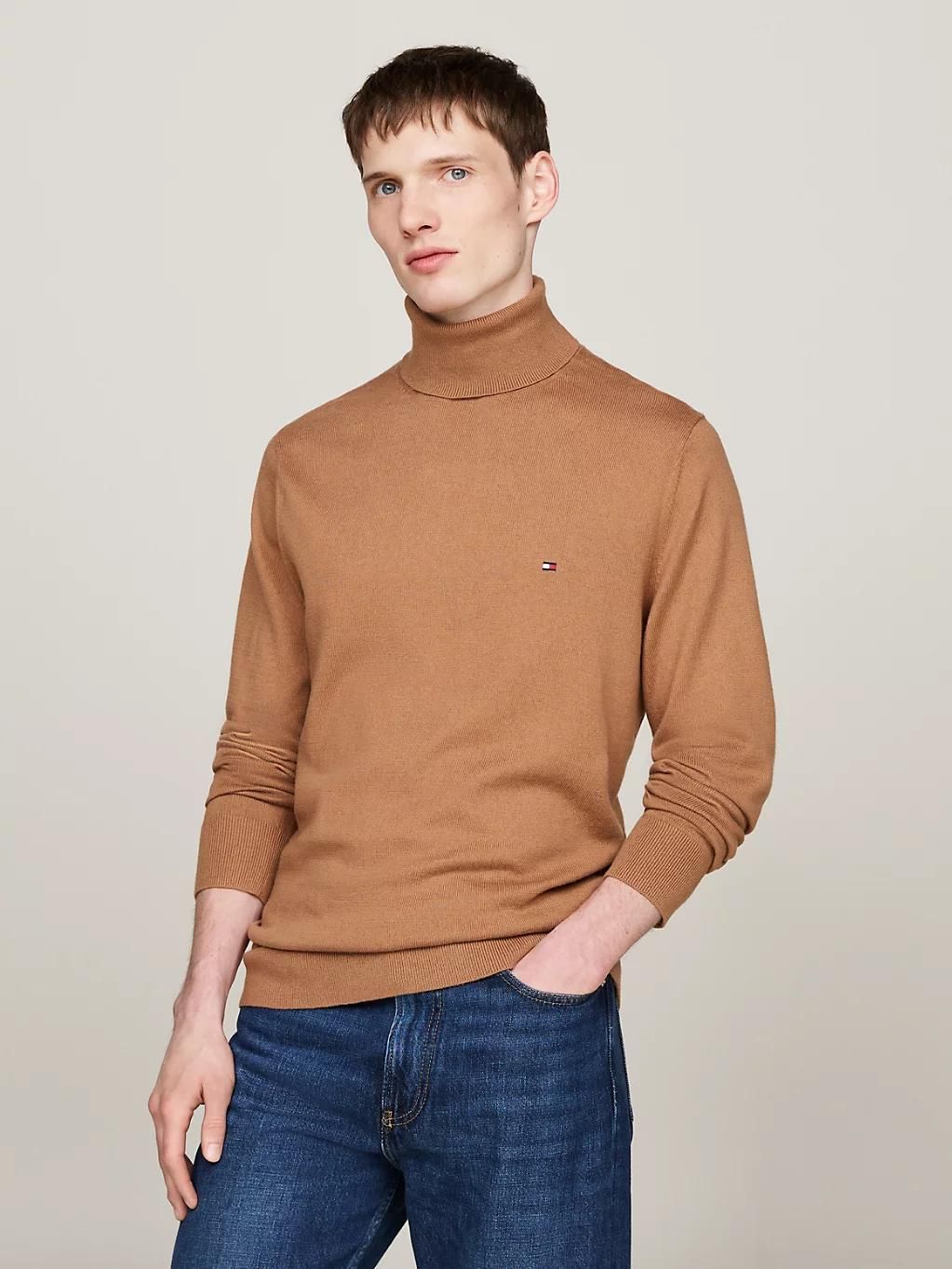 Pull Avec Cachemire À Col Roulé Pima Org Ctn Cashmere Roll Neck/Safari Canvas - Xxxl