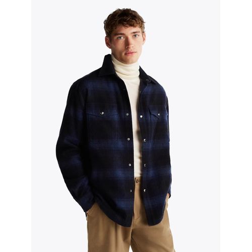 Surchemise À Carreaux En Laine Majoritaire Brushed Check Overshirt/Desert Sky / Multi - Xxxl
