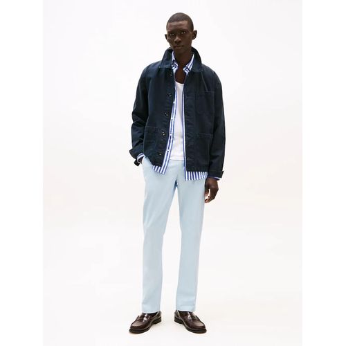 Chino Droit Denton Denton Printed Structure Chino/Sky Blue - 38-30