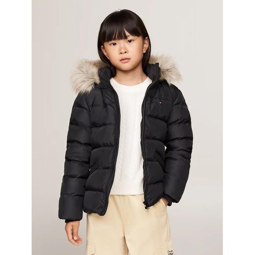Doudoune À Capuche En Fausse Fourrure Essential Down Fur Hood Jacket/Black - 86 Cm