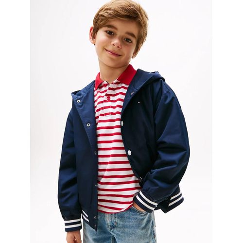 Bomber Varsity À Logo Au Dos Hooded Graphic Bomber/Dark Blue - 140 Cm
