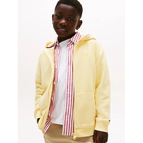 Sweat À Capuche Zippé À Drapeau Brodé Tonal Flag Emb Zip Hoodie/Citronella - 122 Cm
