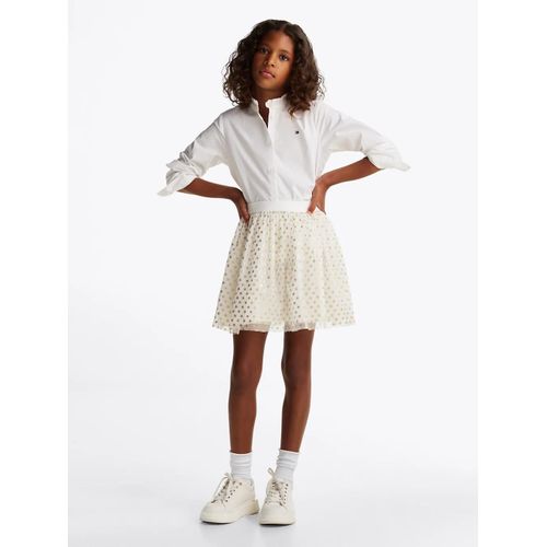 Jupe À Motif Étoiles Irisées En Tulle Foil Star Skirt/Ancient White Allover - 164 Cm