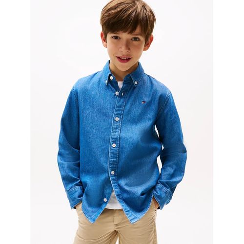 Chemise En Denim Chambray Denim Chambray Shirt Ls/Denim Medium 01 - 122 Cm