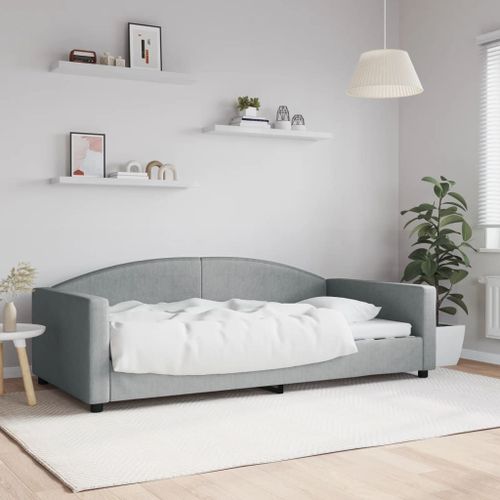 Vidaxl Lit De Repos Gris Clair 100x200 Cm Tissu