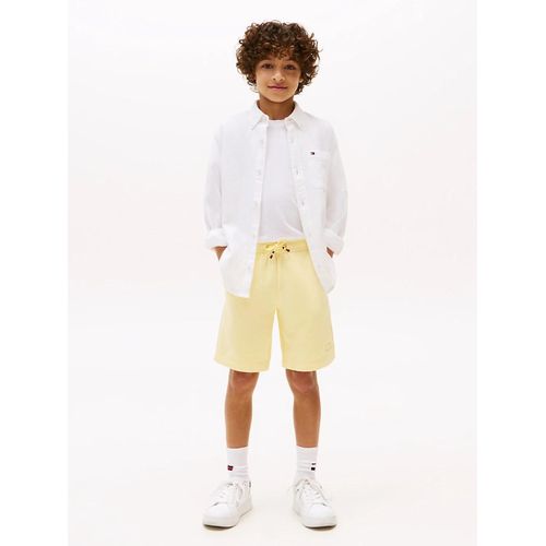 Short De Jogging À Drapeau Brodé Ton Sur Ton Tonal Flag Emb Short/Citronella - 152 Cm