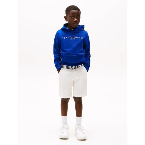 Short Tissé À Ceinture Woven Belted Short/White - 164 Cm