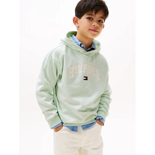 Sweat À Capuche Varsity À Logo Hilfiger Varsity Hoodie/Dew Green Heather - 164 Cm