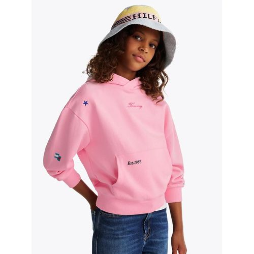 Sweat À Capuche Décontracté À Étoiles Brodées Placed Flag Hoodie/Pink - 176 Cm