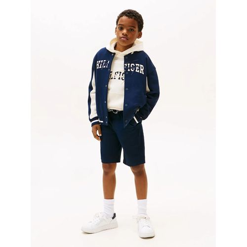 Short Tissé À Ceinture Woven Belted Short/Dark Blue - 110 Cm