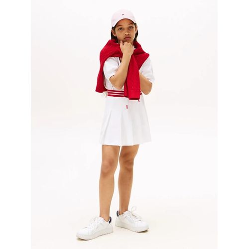 Mini-Jupe Plissée Pleated Knit Skirt/White - 128 Cm