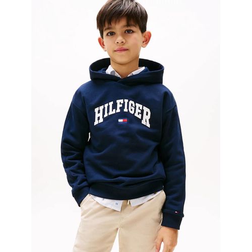 Sweat À Capuche Varsity À Logo Hilfiger Varsity Hoodie/Dark Blue - 176 Cm