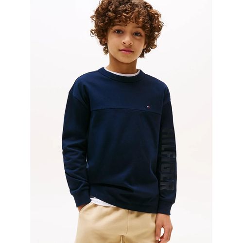 T-Shirt À Manches Longues Et Logo Hilfiger Sleeve Graphic Tee Ls/Dark Blue - 152 Cm