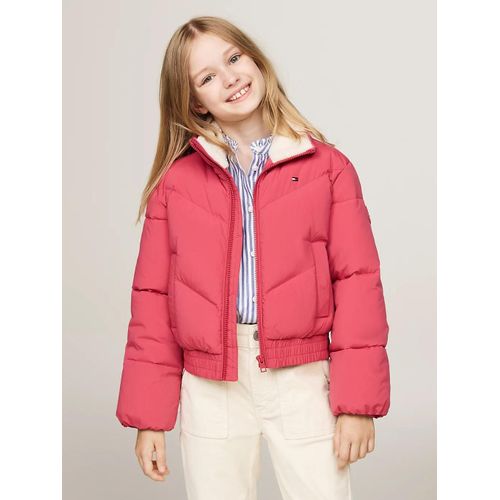 Doudoune Courte À Col En Fourrure Polaire Teddy Collar Short Puffer/Heritage Pink - 164 Cm