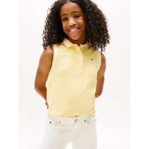 Polo Sans Manches Col À Liseré Classic Polo Slvls/Citronella - 110 Cm