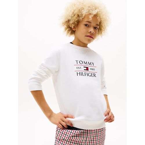Sweat À Logo Tommy Flag Hilfiger Sweatshirt/White - 98 Cm