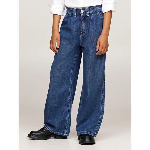Jean À Plis À L'avant Et Jambe Ample Mabel Pleats Mid Blue Wash/Darkusedlyocell - 80 Cm