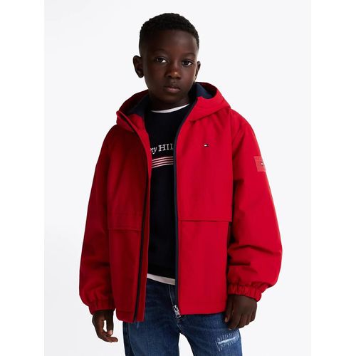 Veste Rembourrée Colour-Block À Capuche Ribstop Padded Hd Jacket/Bright Red - 152 Cm
