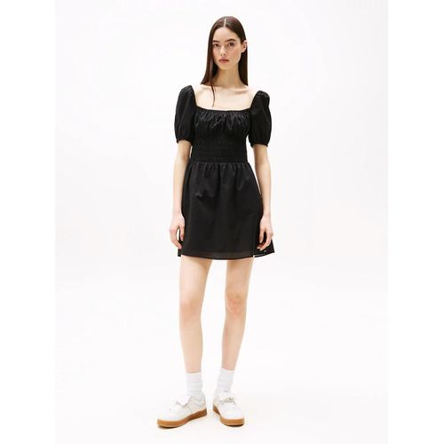Robe Courte En Voile À Col Carré Tjw Cotton Voile Mini Dress Ext/Black - 4xl