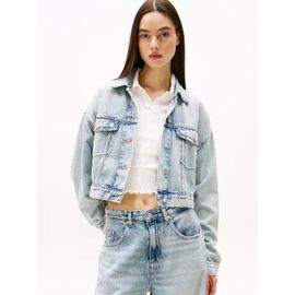 Veste Trucker Oversize Courte En Denim Ovsz Crop Trucker Jacket Bi6012/Denim Light - M