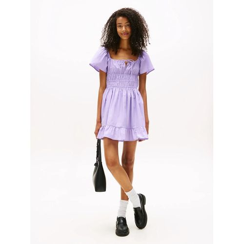 Robe Moulante Et Évasée Courte Tjw Rouche Mini Poplin Dress Ext/Ophelia Purple - L
