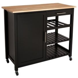 Desserte De Cuisine "Claude" 100cm Noir