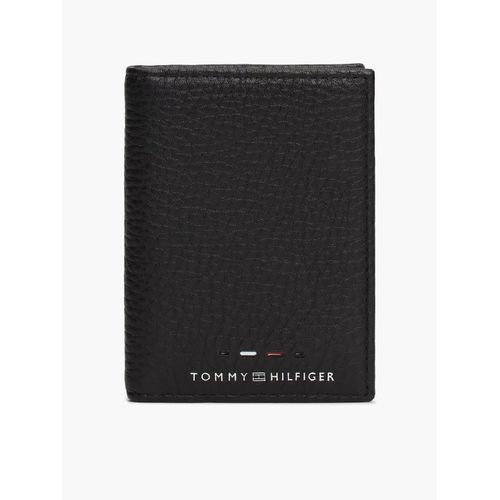 Portefeuille à deux volets en cuir TH PREMIUM BIFOLD/Black