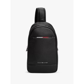 Sac à bandoulière effet grain fin TH CENTRAL SLING BAG/Black