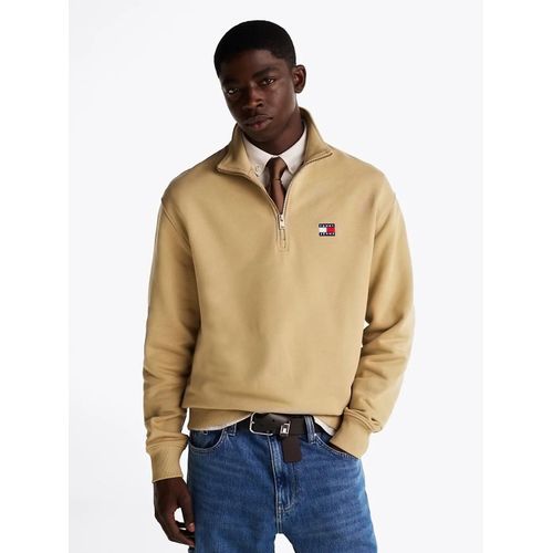 Sweat Zippé Tommy Badge Tjm Rlx Badge 1/4 Zip/Light Brown - Xl