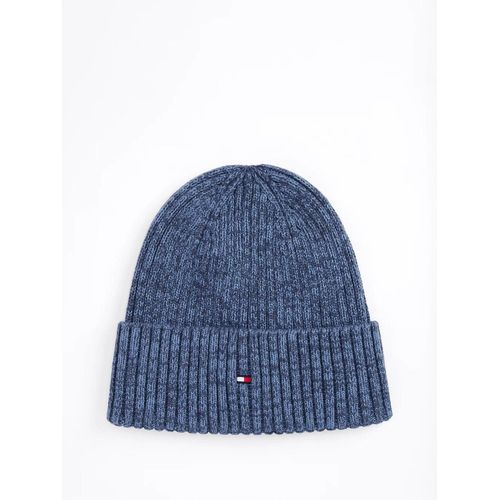 Bonnet Hilfiger Flag Avec Cachemire The Flag Twisted Yarn Beanie/Dark Blue